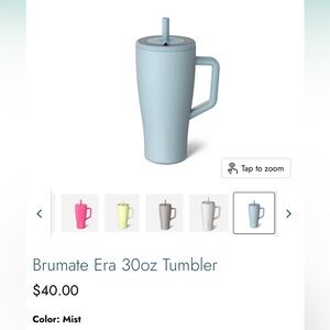 Brumate Era 30oz Tumbler in Mist - Insulated Travel Mug with Handle and Straw